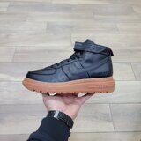 Кроссовки Nike Air Force 1 GTX Black Gum с мехом