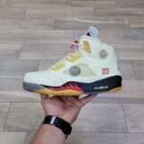 Кроссовки Off White X Air Jordan 5 Retro SP PS Sail
