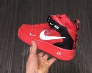 Кроссовки Nike Air Force 1 07 Mid Red Black White