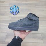 Кроссовки Nike Air Force 1 Mid Dark Gray с мехом